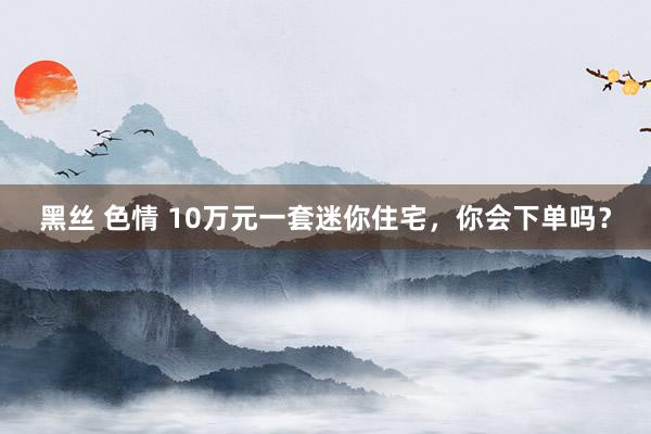 黑丝 色情 10万元一套迷你住宅，你会下单吗？