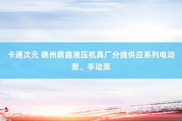 卡通次元 德州鼎鑫液压机具厂分娩供应系列电动泵、手动泵