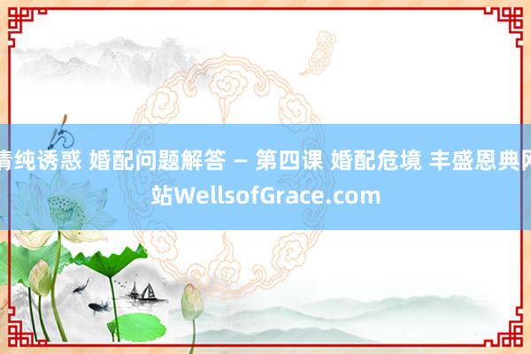 清纯诱惑 婚配问题解答 — 第四课 婚配危境 丰盛恩典网站WellsofGrace.com